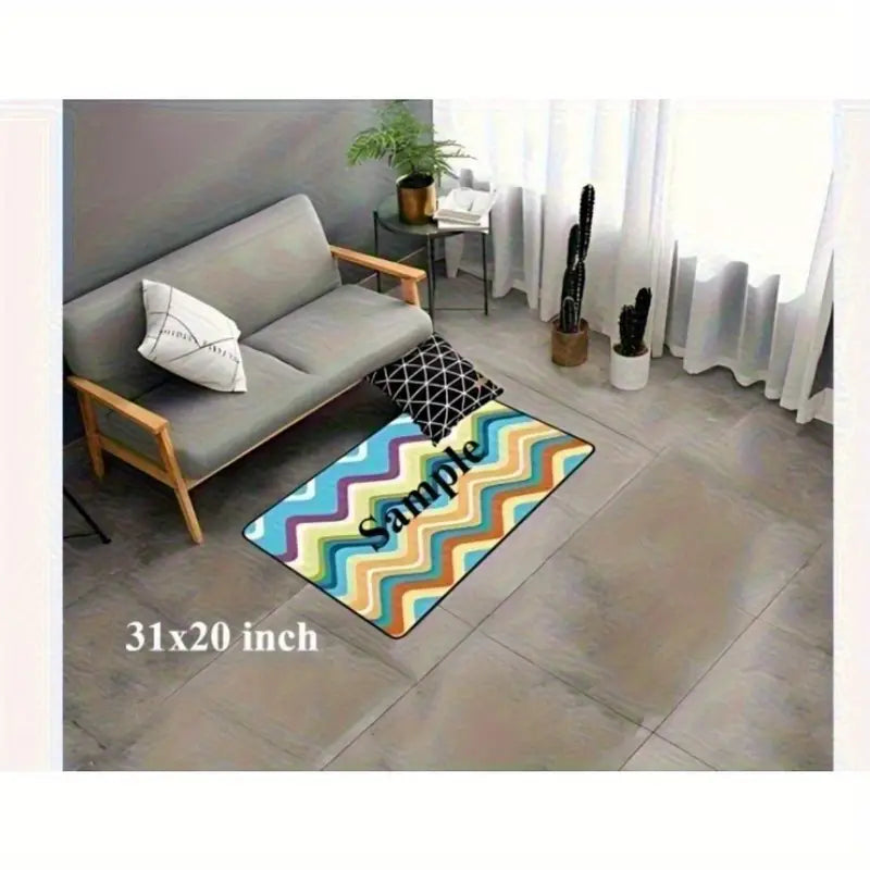 ABC Alphabet Area Rug – Fun & Educational Non-Slip Mat | Machine-Washable Polyester Rug for Kids’ Rooms, Classrooms, and Play Areas