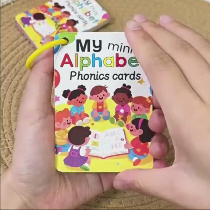 Phonic Picture cardsa27-Piece Alphabet Phonics Flashcards – Colorful Early Learning Cards for Kids | Letter Sounds, Vocabulary & Reading Skills Development | Durable, Playful & Educational Gift for Young Learners